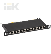 ITK 0,5U патч-панель кат.6 STP 12 портов 10 (Dual IDC)