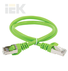 ITK Коммутационный шнур (патч-корд) кат.5E FTP LSZH 1м зеленый
