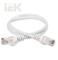 ITK Коммутационный шнур (патч-корд) кат.6 UTP PVC 0,5м белый
