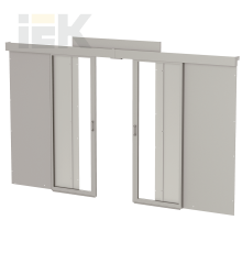 ITK by ZPAS Комплект дверей раздвижных холодного коридора 42U 1200мм на ножках серый