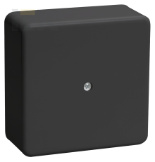 Коробка распаячная КМ для открытой проводки 75х75х28мм (6 клемм 6мм2) черная (RAL 9005) IEK
