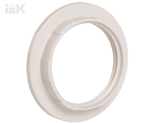EKP10-01-02-K01 | Кольцо абажурное КП27-К02 к патрону Е27 пластик белый (индивидуальный пакет) | IEK