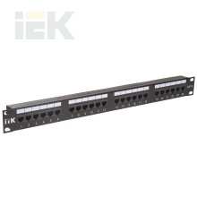 ITK 1U патч-панель кат.6 UTP 24 порта (Dual IDC) с кабельным органайзером