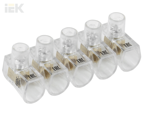 UZVK-025-5 | Зажим винтовой концевой изолированный КЗВИ 2,5мм2 (5x1) | IEK