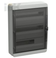 TEKFOR Корпус пластиковый КМПн-54 IP65 черная прозрачная дверь IEK