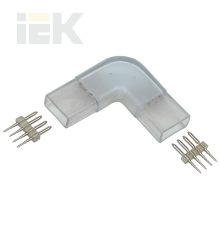 Коннектор угловой 5шт RGB 14мм (разъем-разъем) IEK