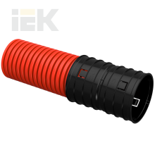 Труба гофрированная двустенная ПНД d=125мм красная (50м) IEK