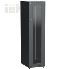 ITK LINEA E Шкаф напольный сетевой 19 42U 600х800мм стеклянная передняя дверь задняя металлическая черный