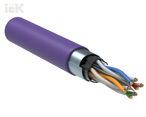 LC1-C604-326 | ITK Витая пара F/UTP кат.6 4х2х23AWG LSZH фиолетовый (305м) |