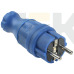 PKR01-016-2-K07 | Вилка прямая ВБп3-1-0м IP44 ОМЕГА каучук синяя | IEK
