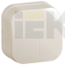 EVH20-K33-10 | Выключатель 2-клавишный для открытой установки ВС20-2-0-ХК 10А GLORY кремовый | IEK