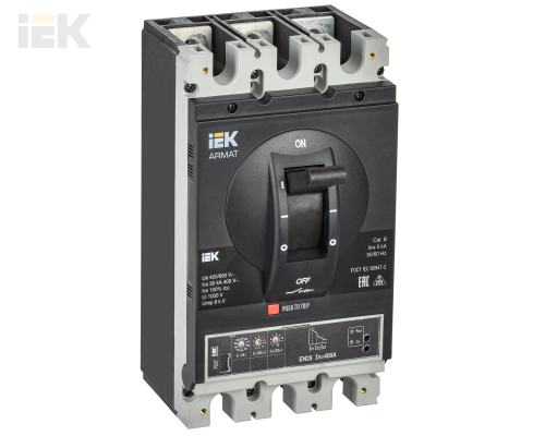 AR-MCCB-3H-050-0400A-ELSC | ARMAT Автоматический выключатель в литом корпусе 3P типоразмер H 50кА 400А расцепитель электронный стандартный | IEK