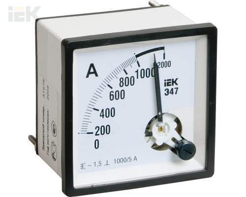 IPA20-6-1000-E | Амперметр аналоговый Э47 1000/5А класс точности 1,5 96х96мм | IEK