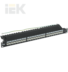 ITK 1U патч-панель кат.6A STP 24 порта экранированная (Dual IDC)