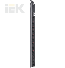 ITK BASE PDU вертикальный PV1112 22U 1 фаза 32А 13 розеток C13 + 4 розетки C19 с клеммной колодкой и кабелем 3м вилка IEC60309 (промышленная)