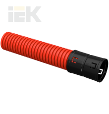 Труба гофрированная двустенная ПНД d=63мм красная (100м) IEK