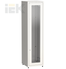 ITK LINEA E Шкаф напольный сетевой 19 33U 600х600мм стеклянная передняя дверь задняя металлическая серый