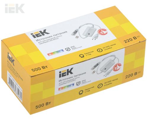 LSP1-500-220-65-14 | Драйвер LED ИПСН 500Вт 220В 14мм RGB IP44 | IEK