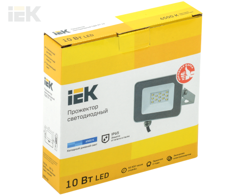LPDO701-10-K03 | Прожектор светодиодный СДО 07-10 IP65 серый | IEK