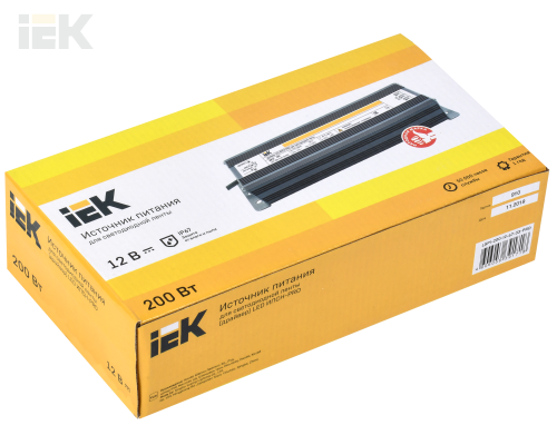 LSP1-200-12-67-33-PRO | Драйвер LED ИПСН-PRO 200Вт 12В блок-шнуры IP67 | IEK