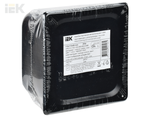 UKO12-100-100-080-K02-54M | Коробка протяжная металлическая У-994 110х110х80мм IP54 грунтованная с уплотнителем | IEK