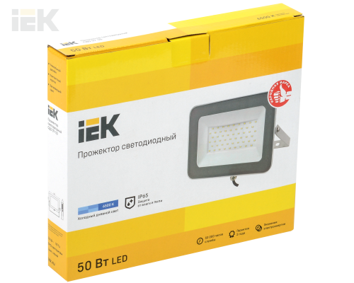 LPDO701-50-K03 | Прожектор светодиодный СДО 07-50 IP65 серый | IEK