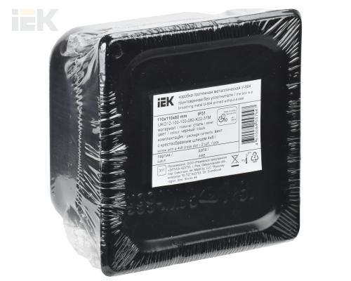 UKO12-100-100-080-K02-31M | Коробка протяжная металлическая У-994 110х110х80мм IP31 грунтованная без уплотнителя | IEK