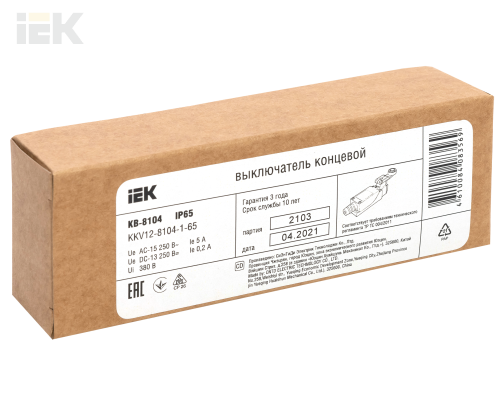 KKV12-8104-1-65 | Выключатель концевой КВ-8104 рычаг с роликом IP65 | IEK