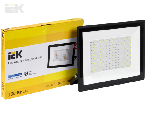 LPDO601-150-65-K02 | Прожектор СДО 06-150 светодиодный черный IP65 6500 K | IEK