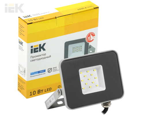 LPDO701-10-K03 | Прожектор светодиодный СДО 07-10 IP65 серый | IEK