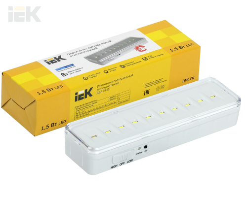 LDBA0-3925-10-K01 | Светильник светодиодный аккумуляторный ДБА 3925 2-4ч 1,5Вт | IEK