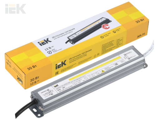 LSP1-030-12-67-33-PRO | Драйвер LED ИПСН-PRO 30Вт 12В блок-шнуры IP67 | IEK