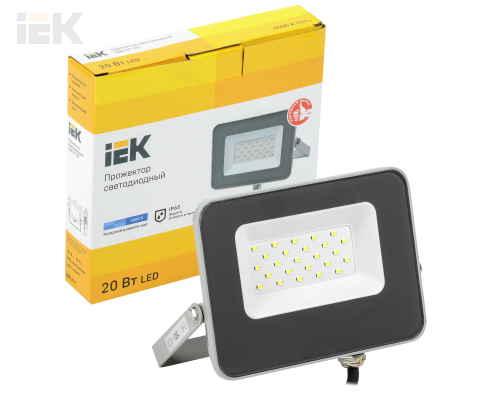 LPDO701-20-K03 | Прожектор светодиодный СДО 07-20 IP65 серый | IEK